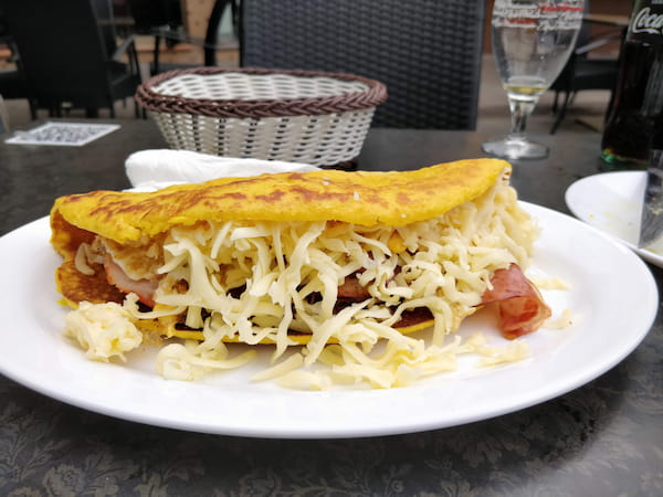 Cachapa "Especial de la Casa" from La Real Tasca Cafeteria in Los Llanos, La Palma.