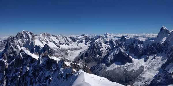Alps view from Aiguille du Midi