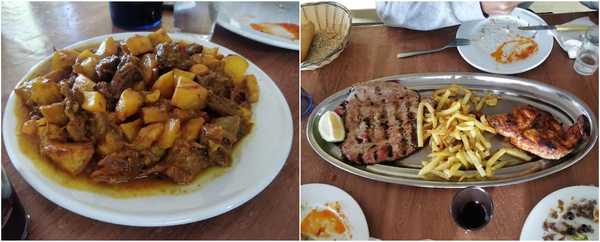 Ropa vieja and grilled meat from the Guachinche El Cubano, Tenerife.