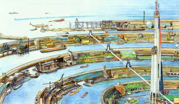 Project Atlantis, cover picture, 1982,  Eberhard Binder.